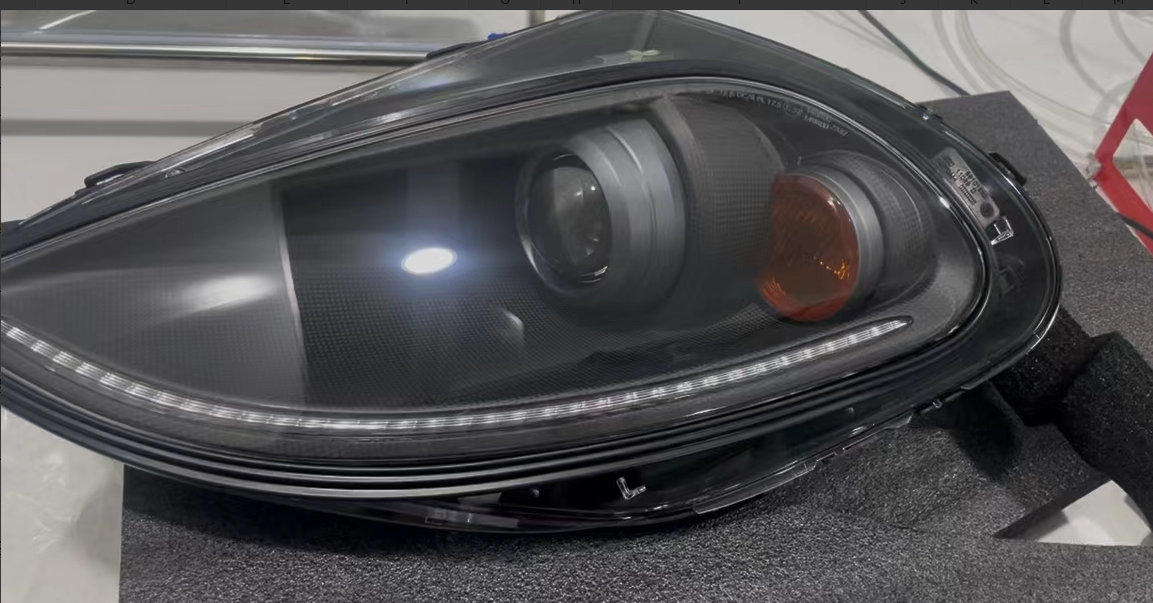 Ferrari F430 Carbon Fiber Wrapped Bi-Xenon Projector Headlights – E-Mark & DOT Certified OEM+ Upgrade