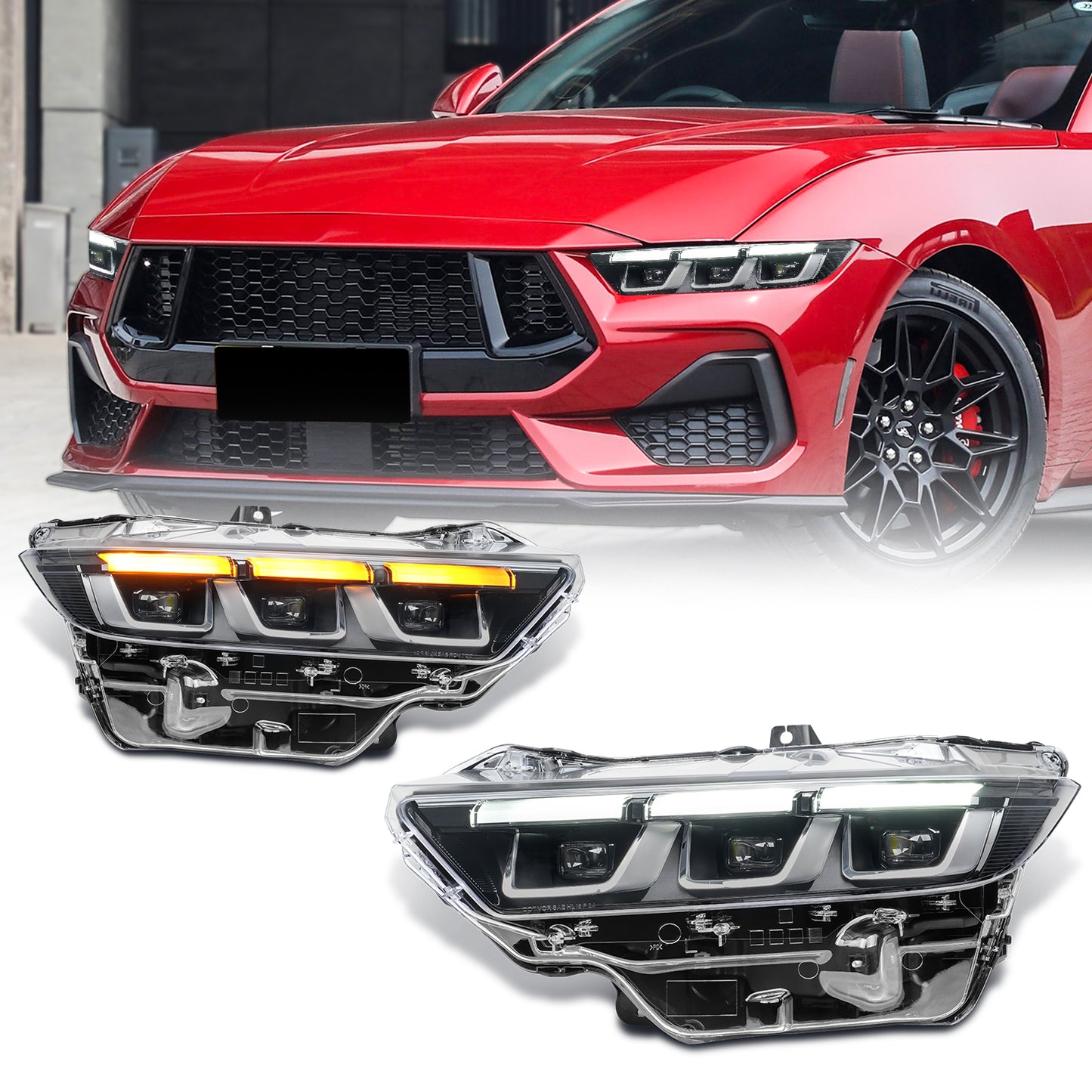 Headlight Assembly for Ford Mustang Ecosport/ GT(Fits Ford Mustang 2024-Present)