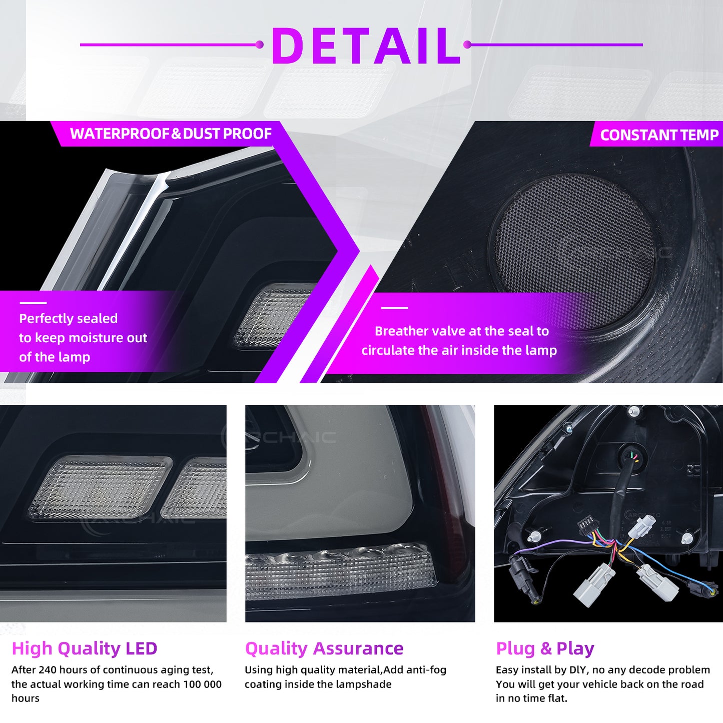 Archaic Honda Civic FD2 taillights for Civic FD1, FD2 type-R (2006-2012)