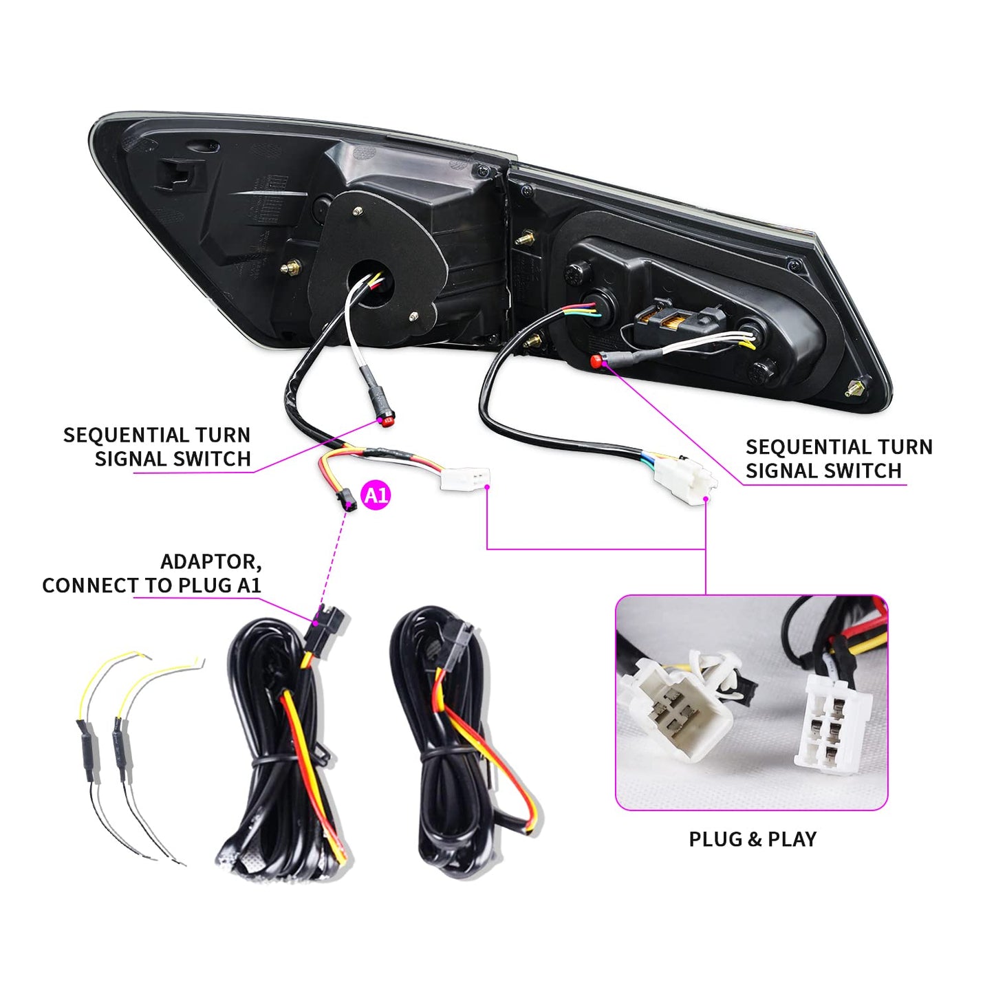 Lexus Sedan IS250/IS350/IS220d/ISF 2006-2012용 풀 LED 테일 라이트 어셈블리