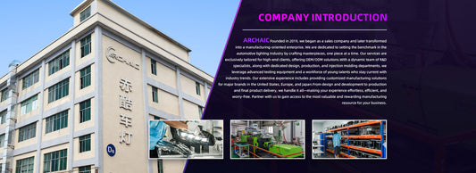 Archaic Lighting manufacturing facility for LED headlight and taillight assemblies