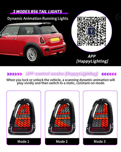 Archaic Full LED Tail Lights for MINI Cooper R56 Hatchback (2007–2014)