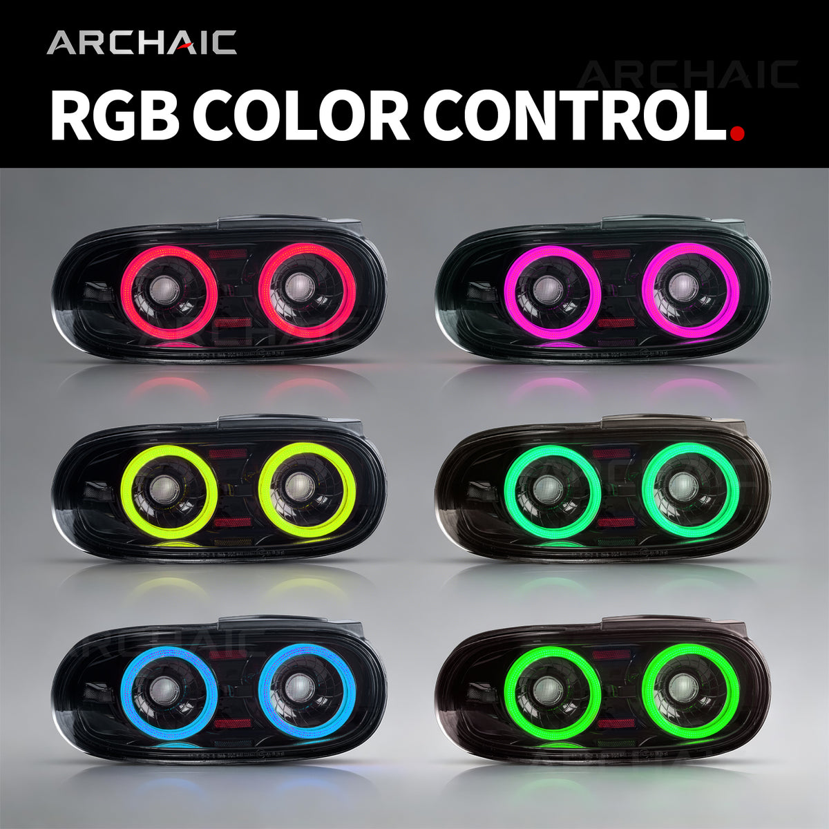 Archaic RGB LED Tail Lights for Mazda MX-5 Miata NA 1989–1997 | App Controlled