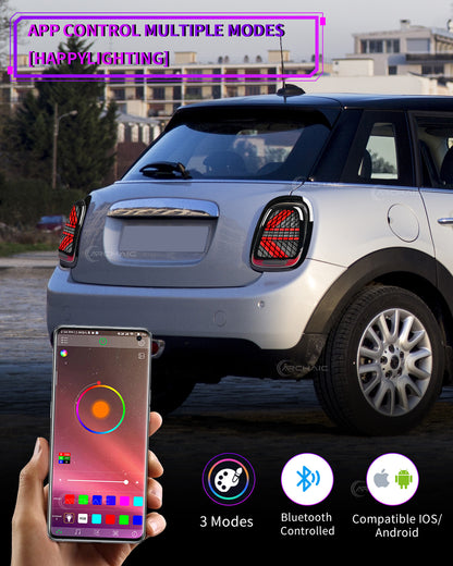 Mini Cooper F55 F56 F57 LED Tail Lights 2014–2024 | Sequential Turn Signal Rear Lamps by Archaic | Smoked & Red Options