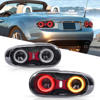 Feu arrière complet à LED pour Mazda Miata MX-5 NC NC2 NC3 (2005-2015) homologué CE. Réflecteur amélioré.