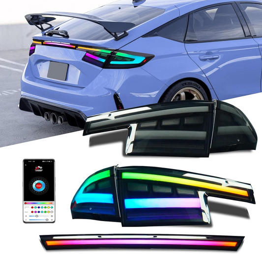 LED Tail Lights for 2022-2024 Honda Civic Hatchback /Type-R, Tail Light Assembly for 11th Gen Civic （2022-2024）One Pair