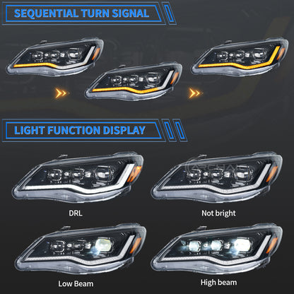 Archaic Honda Civic FD Headlights for Civic FD1, FD2 type-R （2006-2012）(LHD/ RHD)