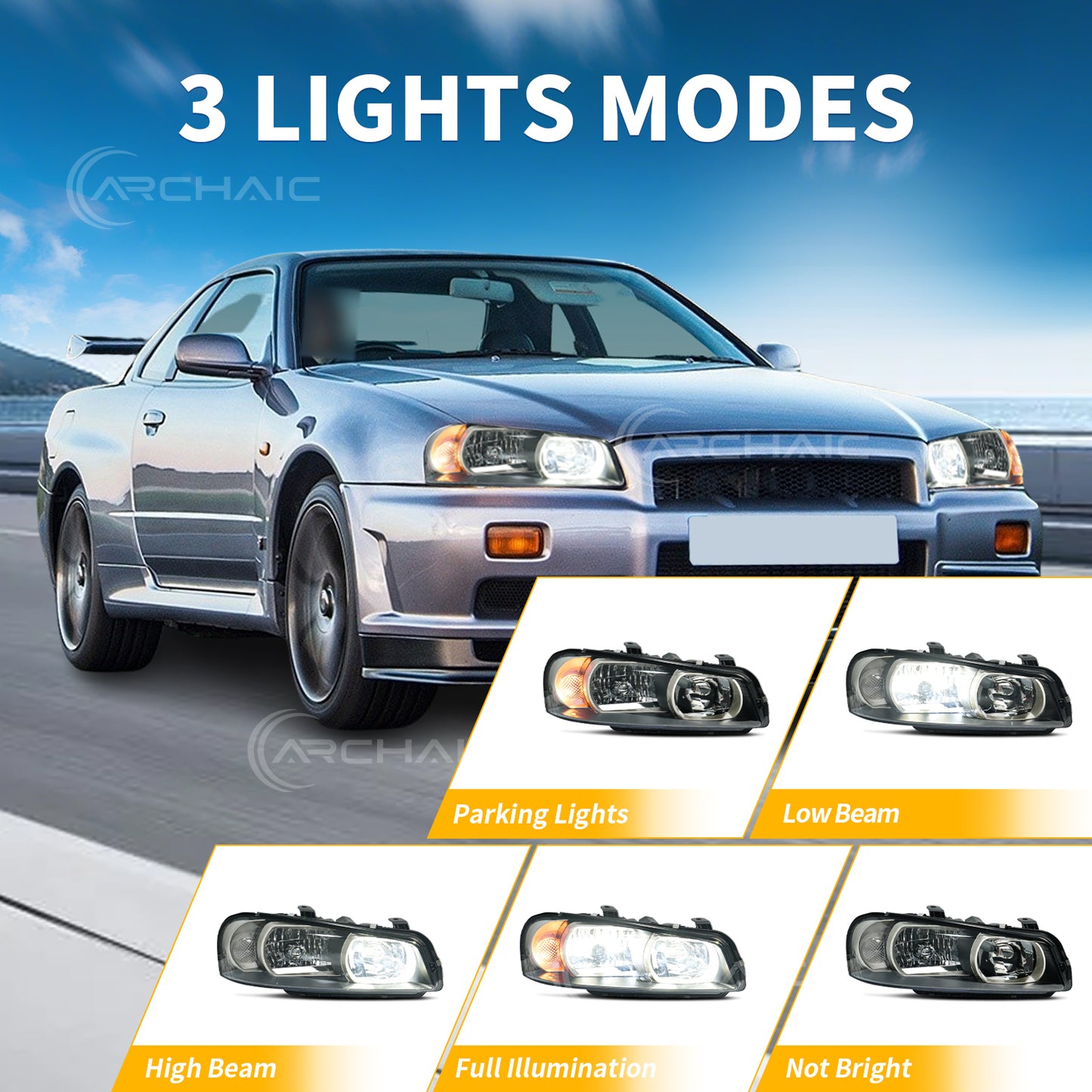 Para Nissan Skyline R34 GT GTT GTR 1998-2002 de 2 y 4 puertas, mejora y reemplazo