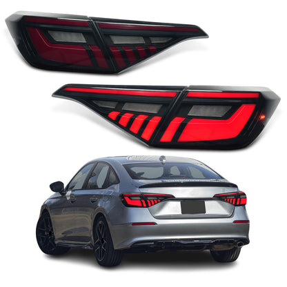 Para Honda Civic 11ª generación Sedán 2021-2023 Conjunto de luces traseras LED | Luz intermitente secuencial