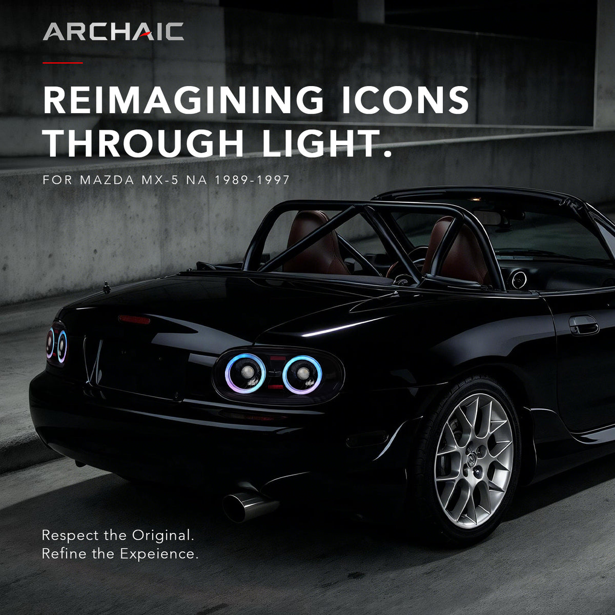 Archaic RGB LED Tail Lights for Mazda MX-5 Miata NA 1989–1997 | App Controlled