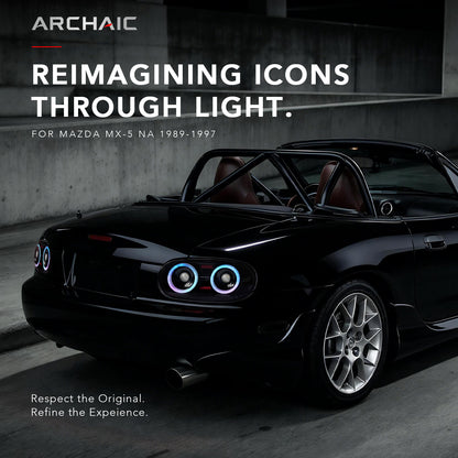 Archaic RGB LED Tail Lights for Mazda MX-5 Miata NA 1989–1997 | App Controlled