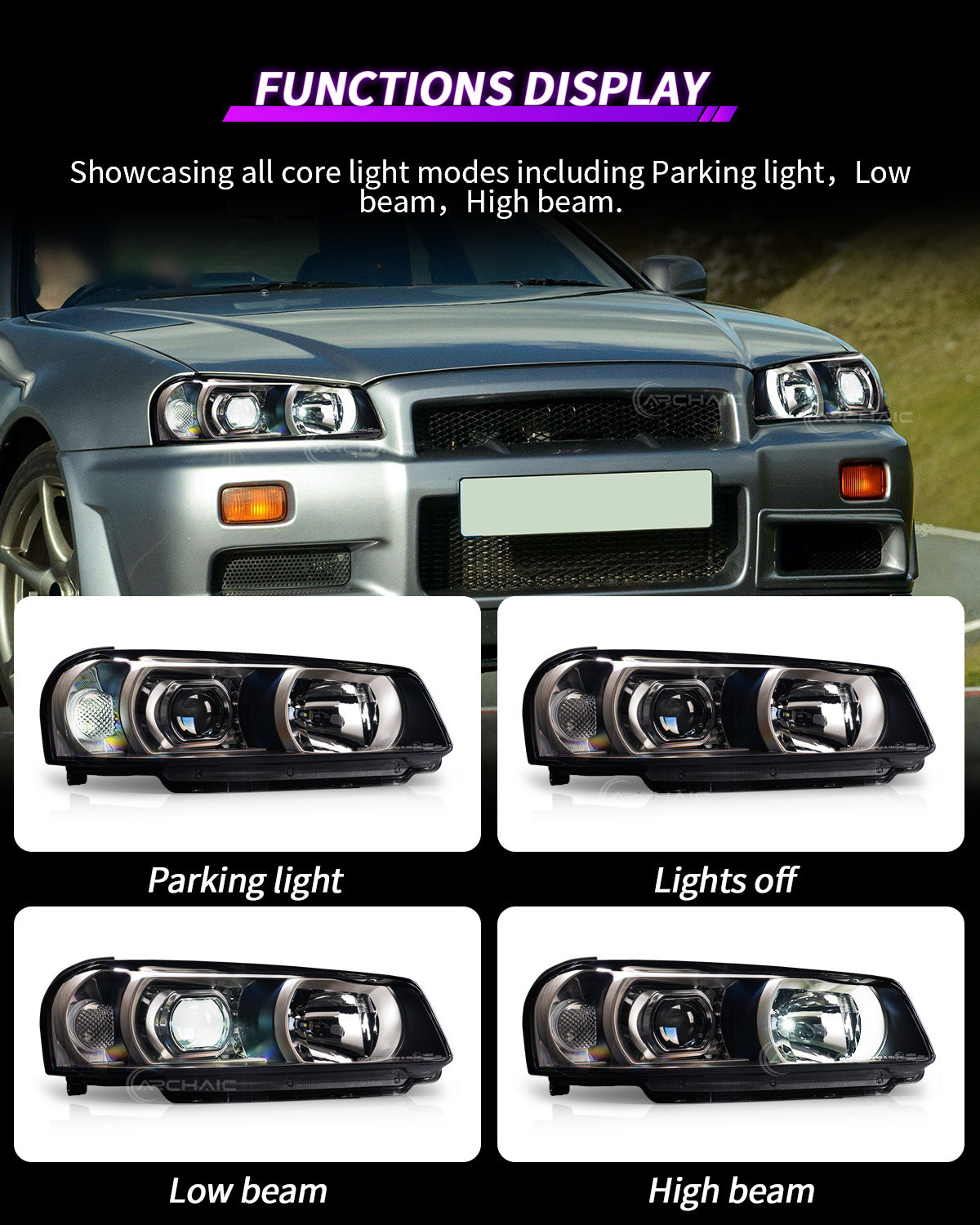 Para Nissan Skyline R34 GT GTT GTR 1998-2002 de 2 y 4 puertas, mejora y reemplazo