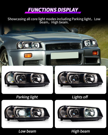 Para Nissan Skyline R34 GT GTT GTR 1998-2002 de 2 y 4 puertas, mejora y reemplazo