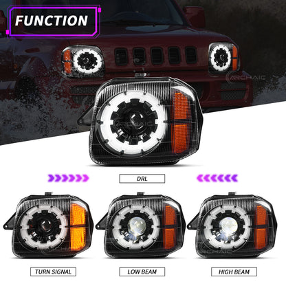 OEM Style LED Headlights Compatible with Suzuki Jimny 2007–2015 | Projector Upgrade