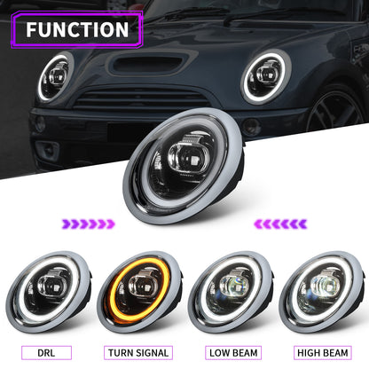 LED Projector Headlights For Mini Cooper R50 R52 R53 2001-2007 E-mark Approved