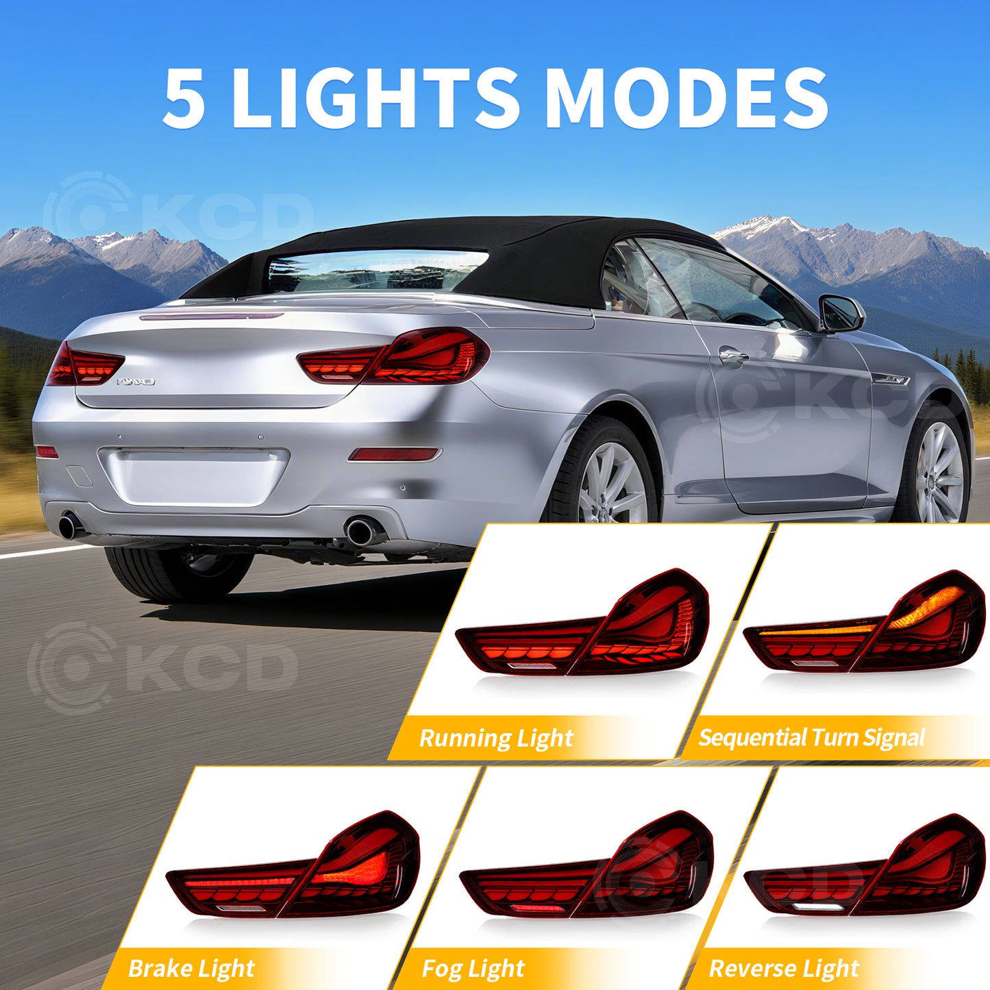 Archaic Full LED Tail Lights for BMW 6 Series F06 F12 F13 640i 650i M6 & ALPINA B6 2012–2019