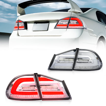 Diamond-Style LED Tail Lights for Honda Civic 2006–2011 | Startup Animation & Sequential Signals