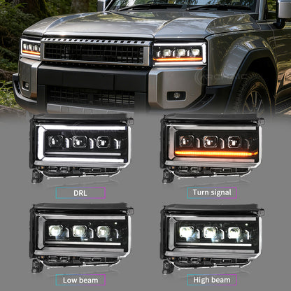 Faros LED de mejora para Toyota Land Cruiser LC250 2025+ | DRL RGB ajuste OEM