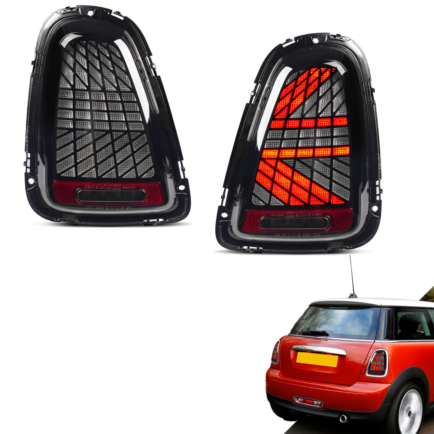 Archaic Full LED Tail Lights for MINI Cooper R56 Hatchback (2007–2014)