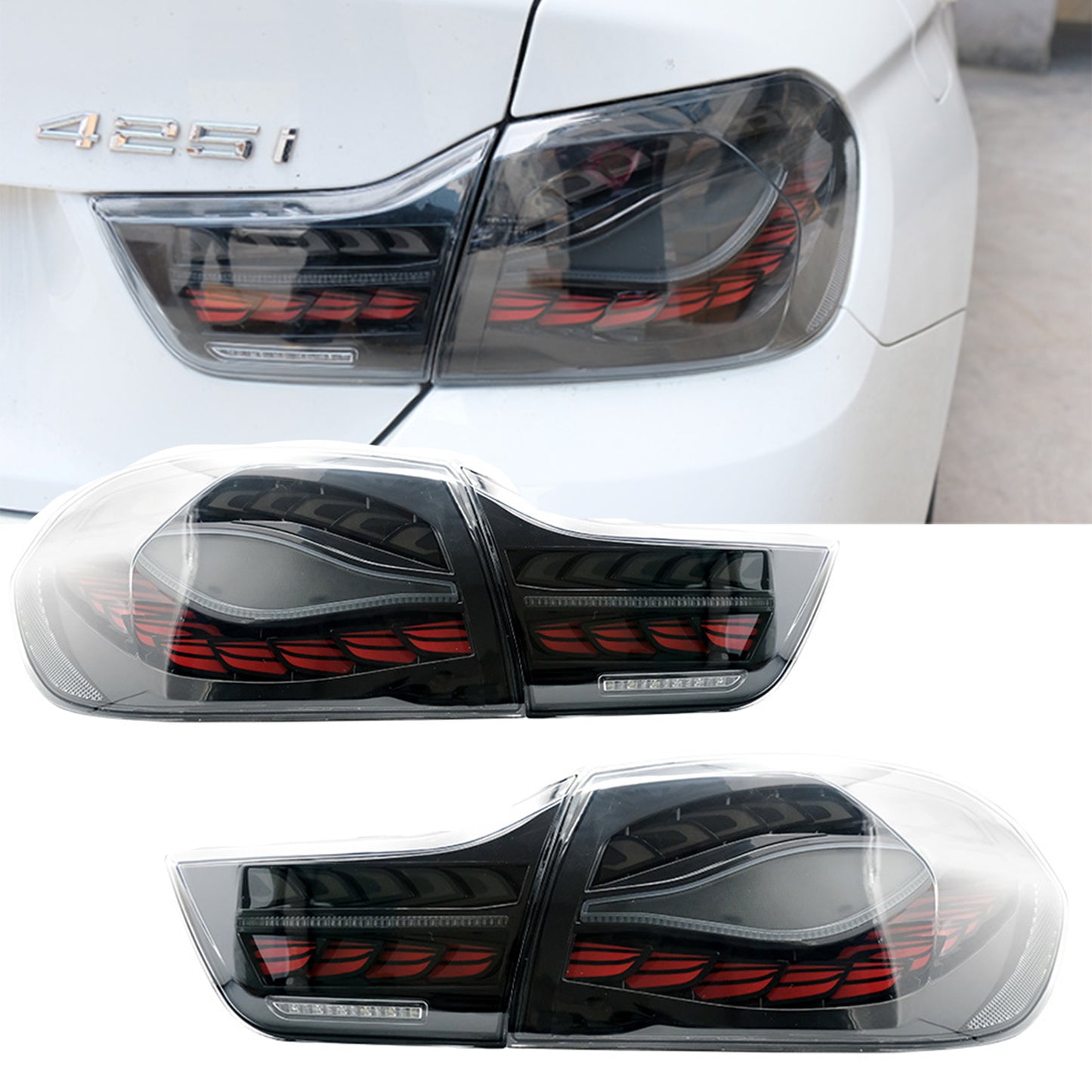 Full LED Tail Lights Assembly For BMW 4 Series F32 F33 F36 F82 F83 2014-2020,Smoked