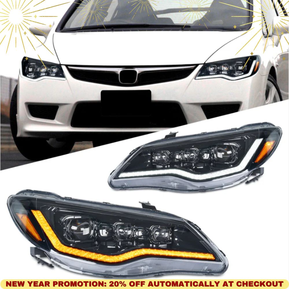 Archaic Honda Civic FD Headlights for Civic FD1, FD2 type-R （2006-2012）(LHD/ RHD)