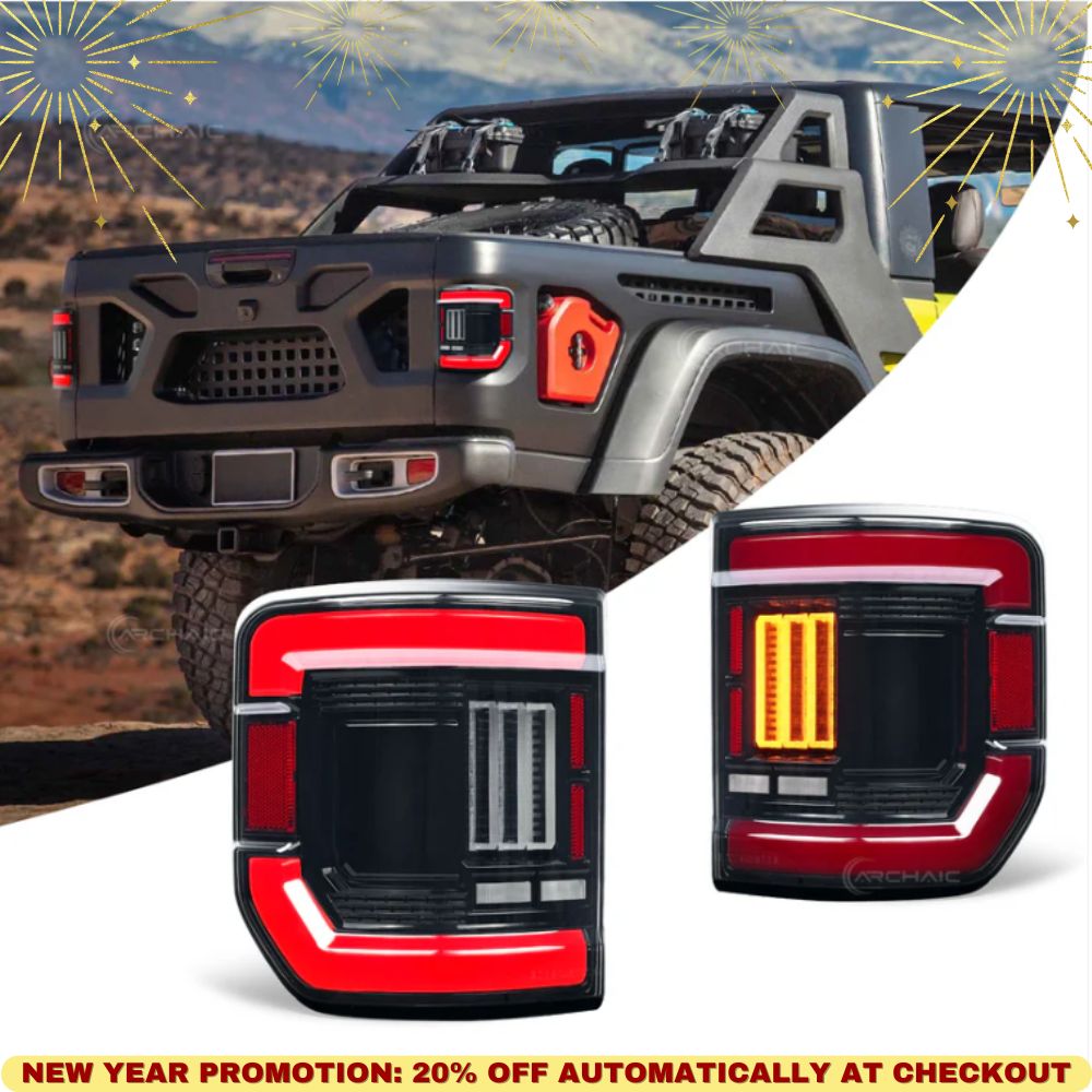 LED Tail Light for Gladiator with Reverse Brake Light, Compatible with 2019-2023 Jeep Gladiator