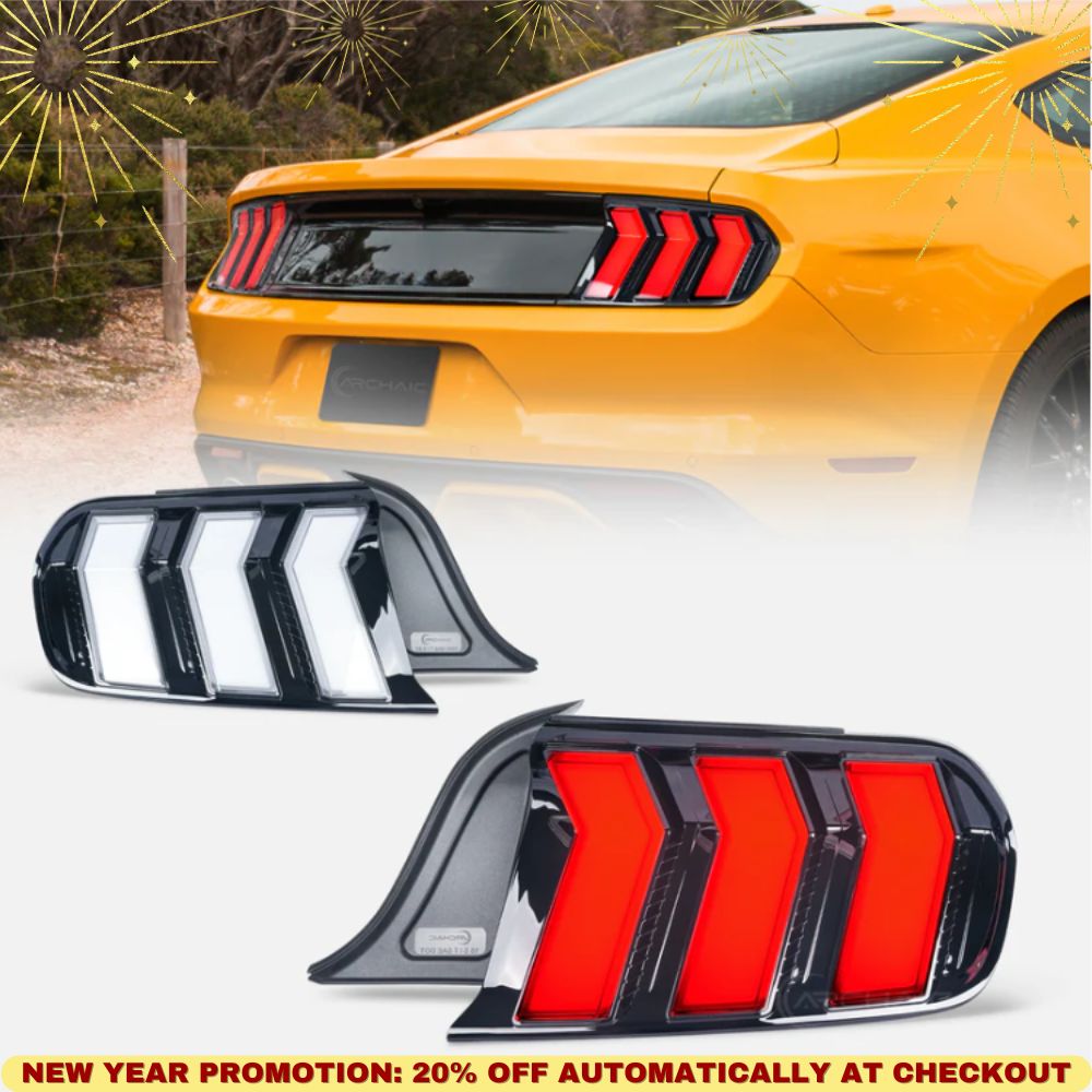 Tail Lights Assembly for 2015-2023 Ford Mustang Shelby GT350 GT500 Amber turn signal