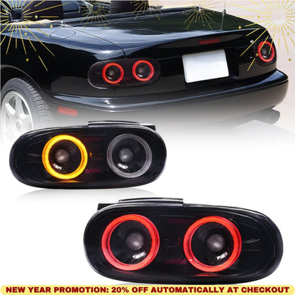 Archaic For Mazda Miata NA Full LED Tail Light Assembly (Light Smoke)Already E-mark certified