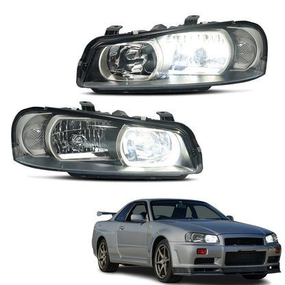 Archaic OE-Style Halogen Headlights for Nissan Skyline R34 1998–2002