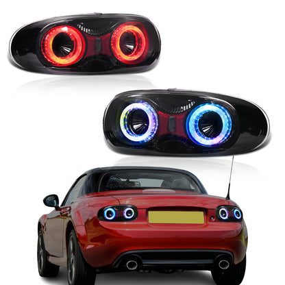 Archaic RGB LED Tail Lights for Mazda MX-5 Miata NA (1989-1997) with Reflectors | E-Mark Certified, APP Controlled, Plug & Play