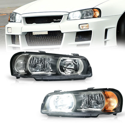 Archaic OE-Style Halogen Headlights for Nissan Skyline R34 1998–2002