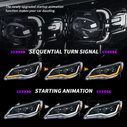 Aftermarket LED Headlights for Honda Civic FD1 FD2 Type R 2006–2012 | LHD/RHD Compatible Projector Front Lamp Replacement