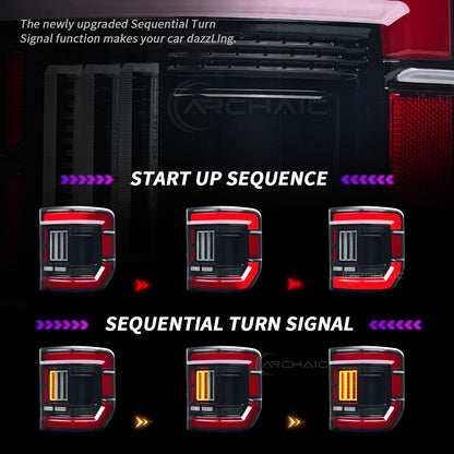 LED Tail Lights for Jeep Gladiator JT (2020–2025) – Light Tea Smoked Lens (US Spec)