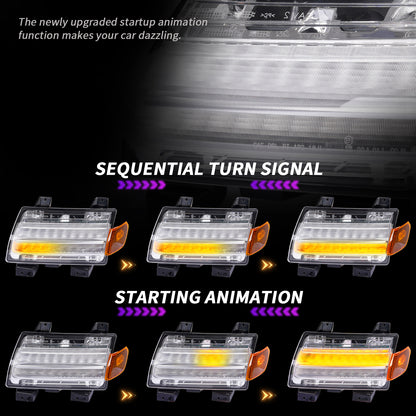 Archaic LED Fender Flare Turn Signal Lights for Jeep Wrangler JL Gladiator JT | Sequential Dynamic Amber