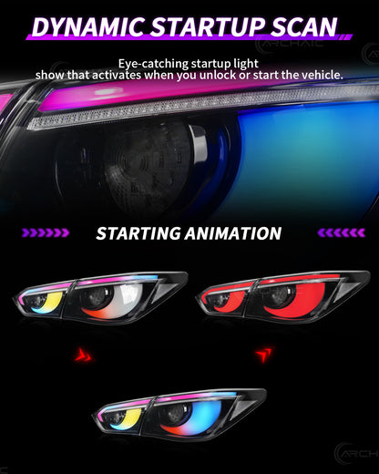 For INFINITI Q50 LED Tail Lights 2014-2017 | Skyline V37 Compatible | Sequential Turn Signal + Startup Animation + RGB Option | OEM Fitment Replacement