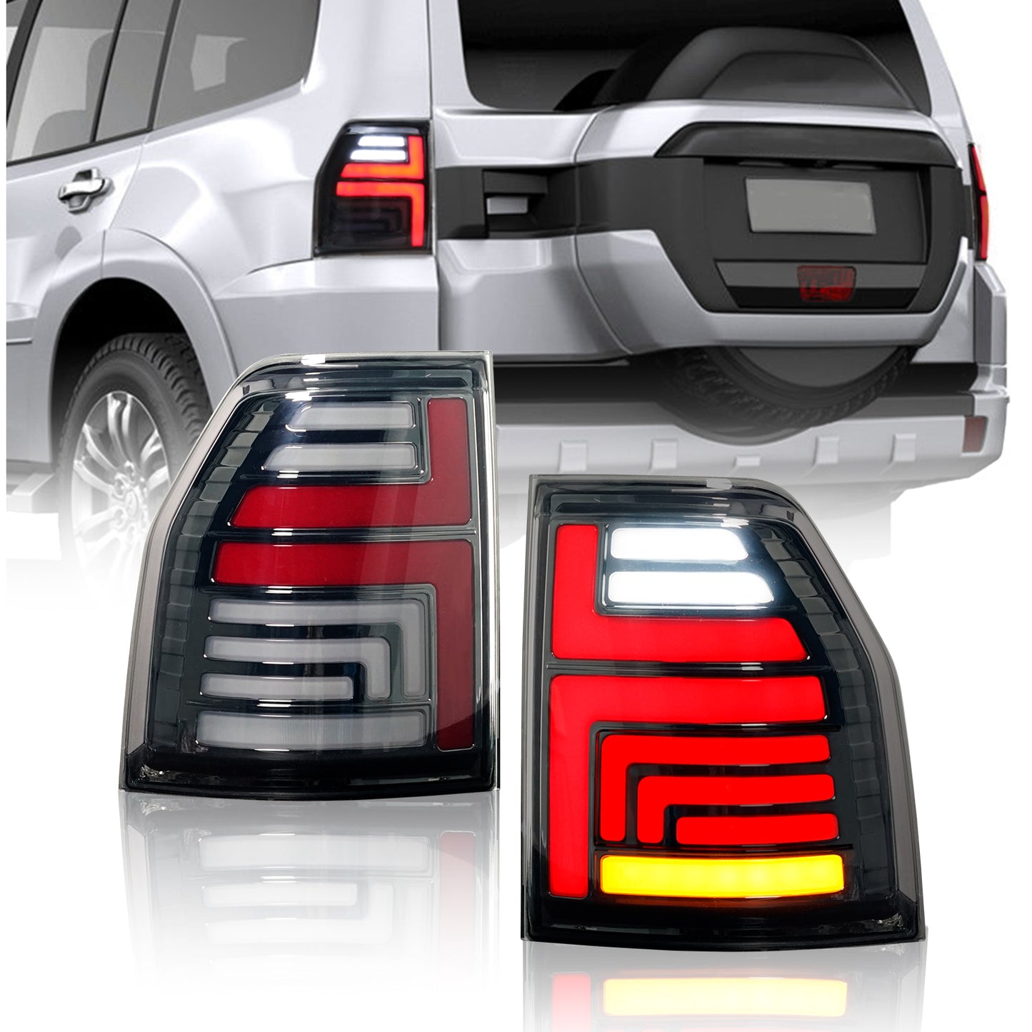 Full LED Tail Lights Assembly For Mitsubishi Pajero V93 V97 2006-2020