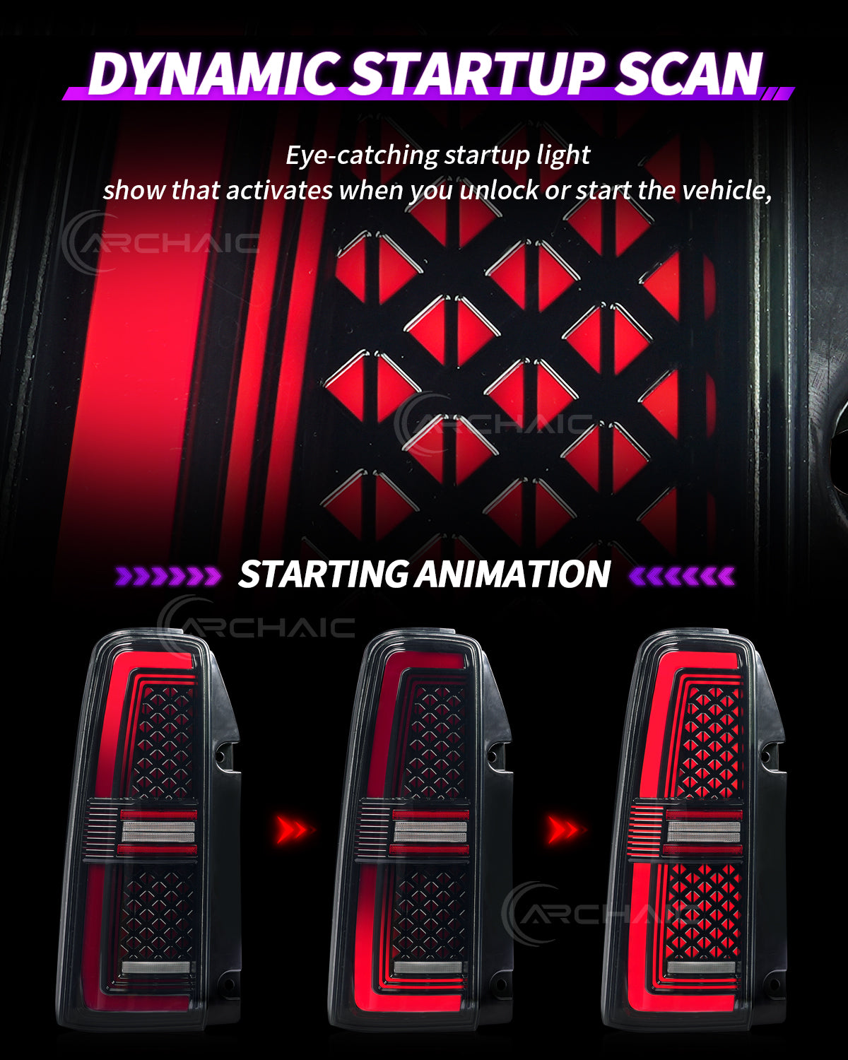 Full LED Tail Lights for Suzuki Jimny JB23 JB43 2007–2017 | Startup Animation