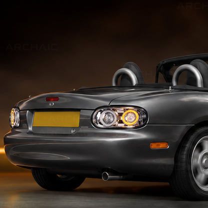 Feux arrière à LED Archaic pour Mazda MX-5 Miata NB 1998–2005, feux de jour à animation 3D, design JDM, installation facile, paire