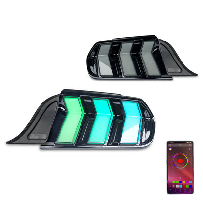 Euro-Style LED Tail Lights for 2015–2023 Ford Mustang S550 | RGB APP & Sequential Turn Signals
