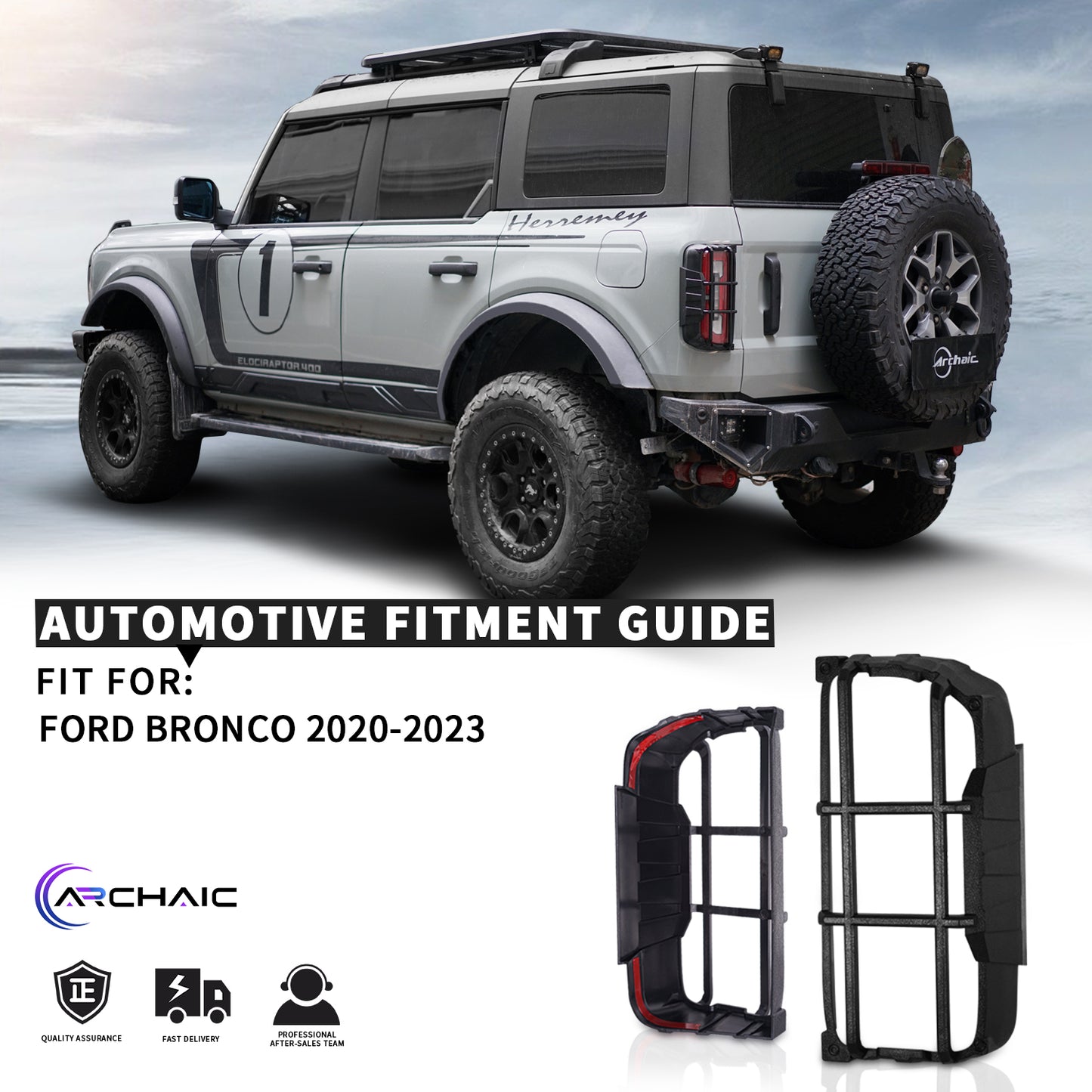 Tail light protector For Ford Bronco 2020-2023 2/4 doors(Not available with Raptor version.)