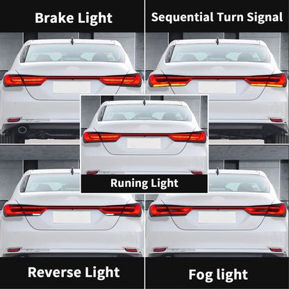 Full LED Tail Lights Assembly For Toyota Camry  2018-2023,with trunk light