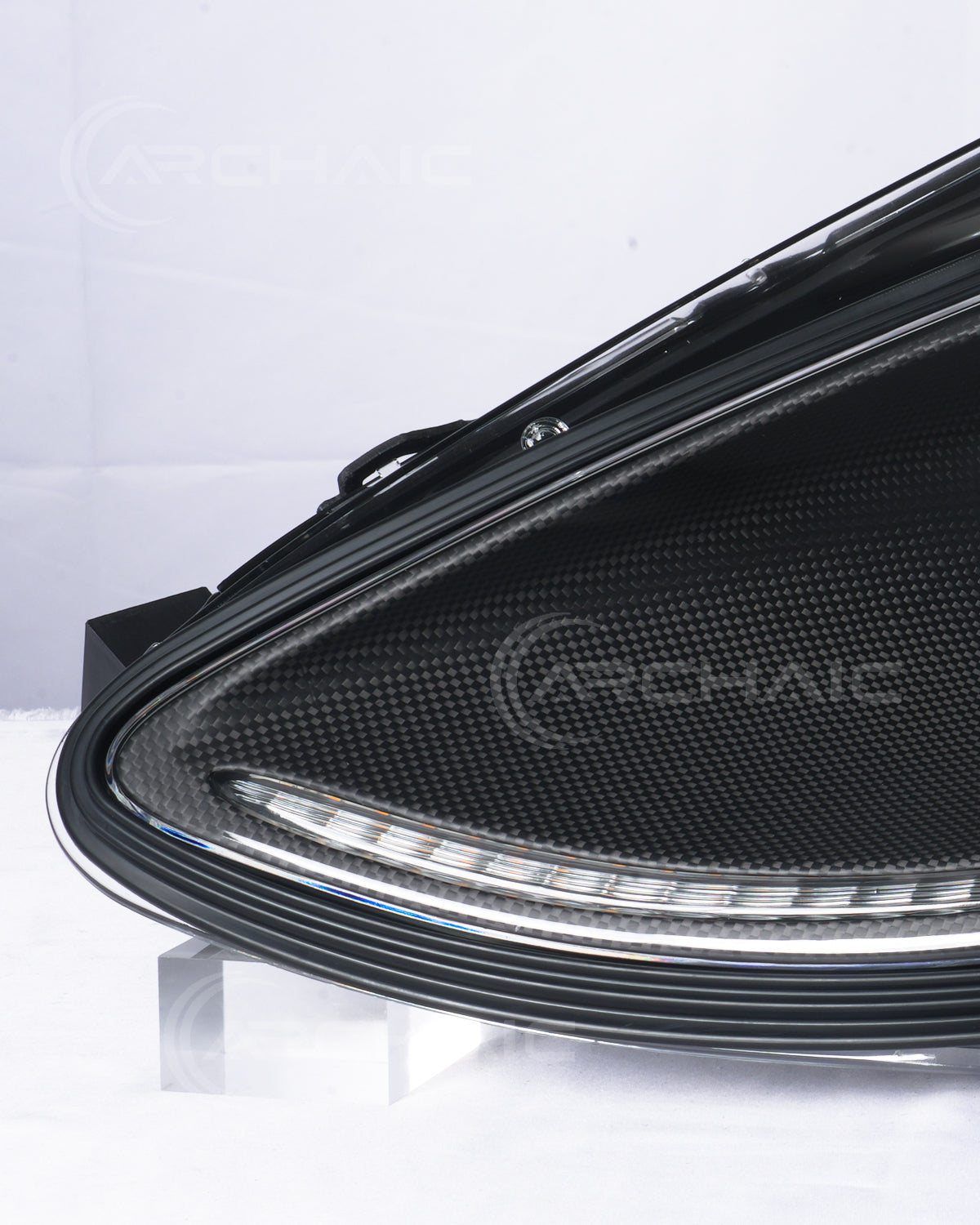 For Ferrari F430 Real Carbon Fiber Wrapped Bi-Xenon Projector LED Headlights