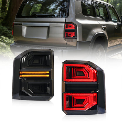 Archaic LED Tail Lights Compatible with Toyota Land Cruiser Prado LC250 (Non-US Models) 2025-UP | Smoked Lens | Sequential Turn Signal