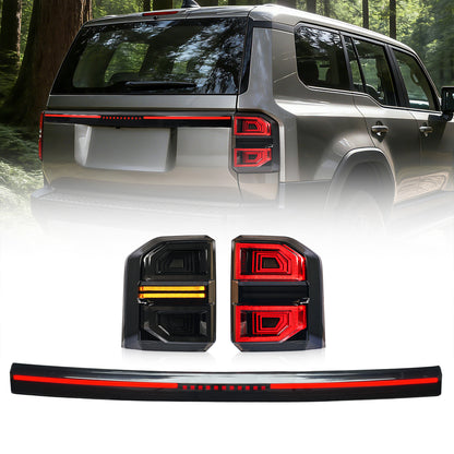 Archaic LED Tail Lights Compatible with Toyota Land Cruiser Prado LC250 (Non-US Models) 2025-UP | Smoked Lens | Sequential Turn Signal