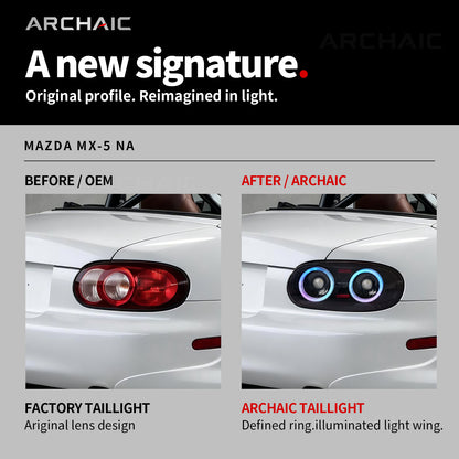 Archaic RGB LED Tail Lights for Mazda MX-5 Miata NA 1989–1997 | App Controlled