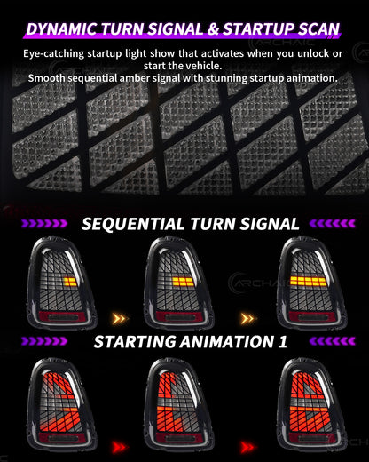 Archaic Full LED Tail Lights for MINI Cooper R56 Hatchback (2007–2014)
