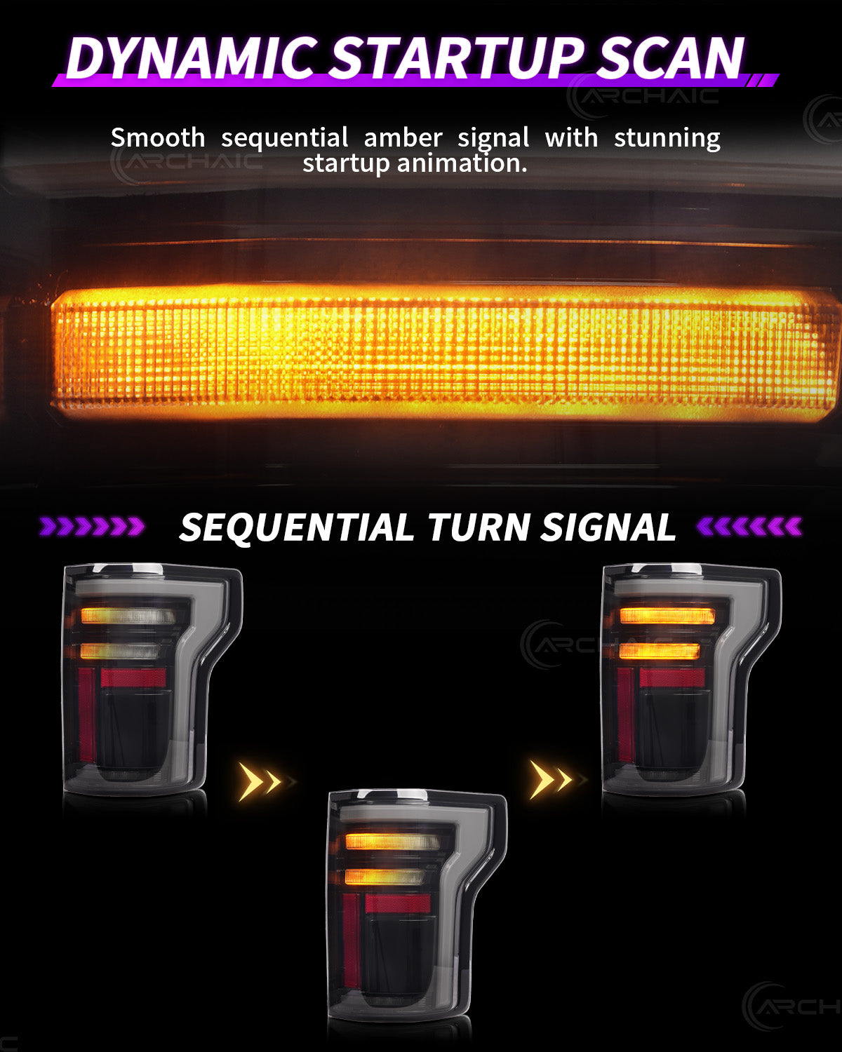 Luces traseras LED para Ford F-150 2015-2020 y Raptor 2017-2020 | Intermitente secuencial, animación de inicio, luces traseras LED completas, compatible con halógenas y LED OEM
