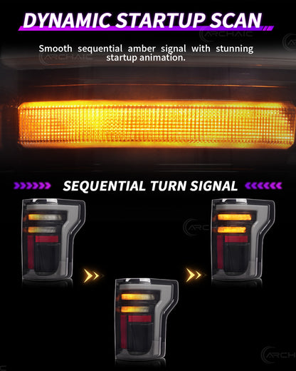 Luces traseras LED para Ford F-150 2015-2020 y Raptor 2017-2020 | Intermitente secuencial, animación de inicio, luces traseras LED completas, compatible con halógenas y LED OEM