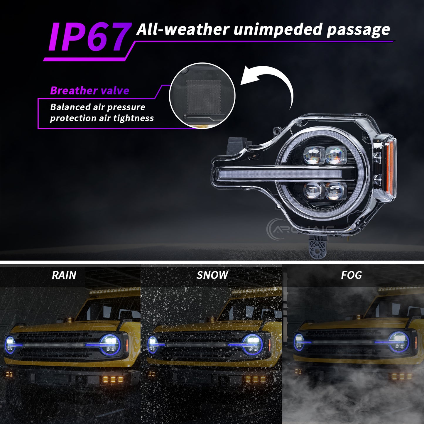 LED Projector Headlights for 2024–2026 Ford Mustang S650 | Startup Animation & Sequential Turn Signals