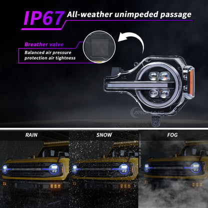 LED Projector Headlights for 2024–2026 Ford Mustang S650 | Startup Animation & Sequential Turn Signals
